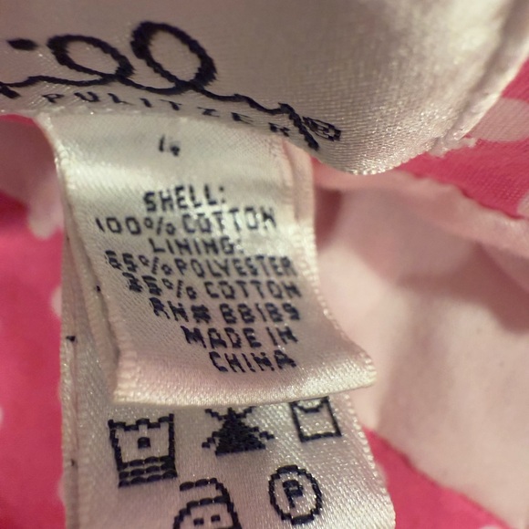 Lilly Pulitzer preppy pink & green polka dot lace mini skirt SZ 4 - Picture 5 of 10